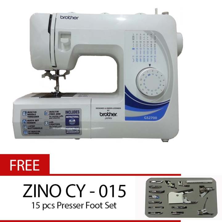 BROTHER GS 2700 Mesin Jahit Portable + Gratis Zino CY-015