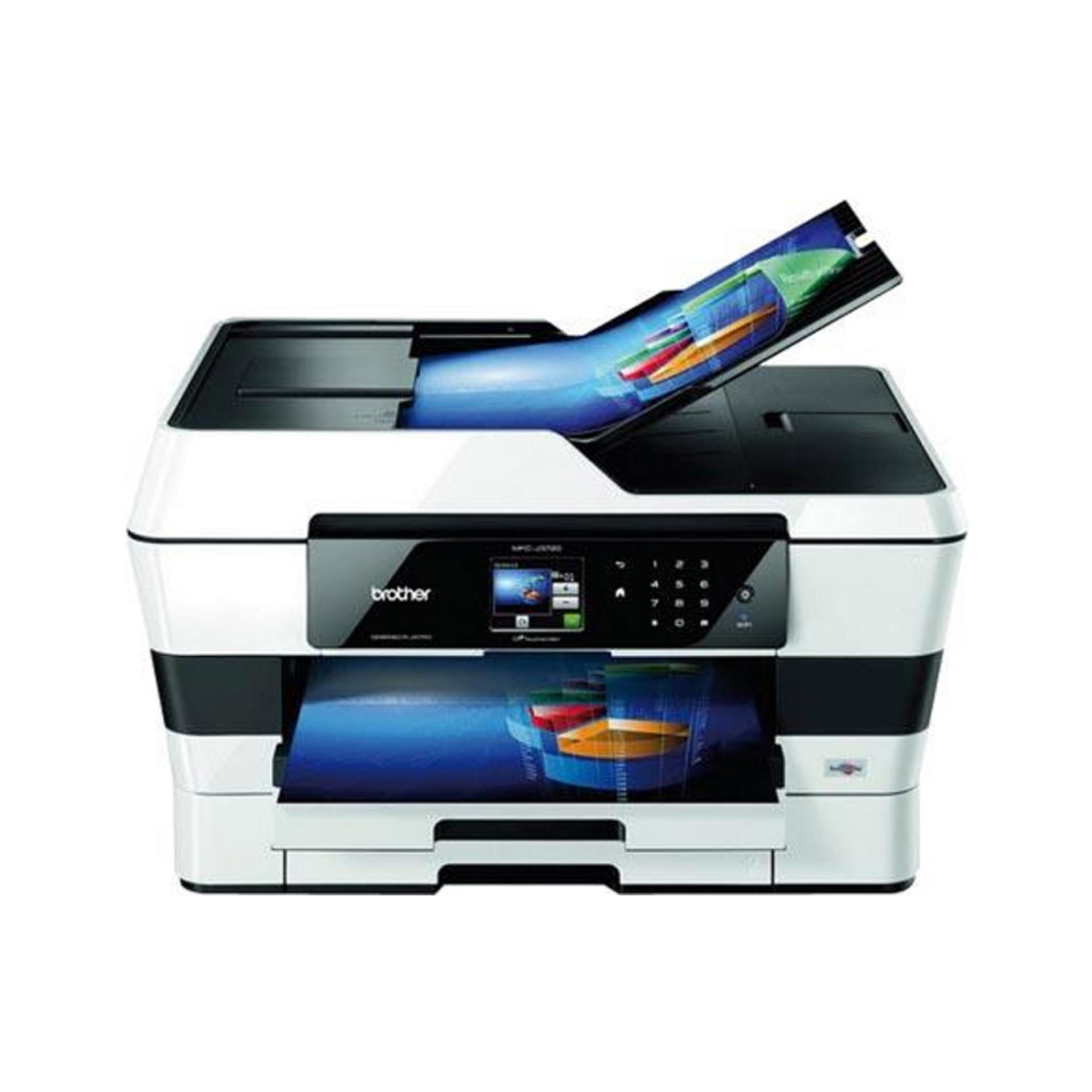 Brother Printer Inkjet Multifungsi MFC-J3720 Wireless - Fax + ADF + Automatic Duplex - White