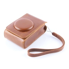 Brown PU Leather Case Digital Camera Case Cover Bag untuk FujifilmXQ1XQ2 XF-1 XF1 Kamera Digital-Internasional
