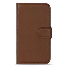 BUILDPHONE PU Leather Phone Plain Color Cover Case untuk Huawei Ascend Y511 (Brown)-Intl