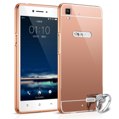 Bumper Mirror Untuk Oppo F1 Plus / R9 - Rose Gold - Buy 1 Get 1 Free