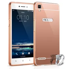 BUMPER Mirror Untuk Oppo F1 Selfie Expert / Oppo A35 - Rose Gold