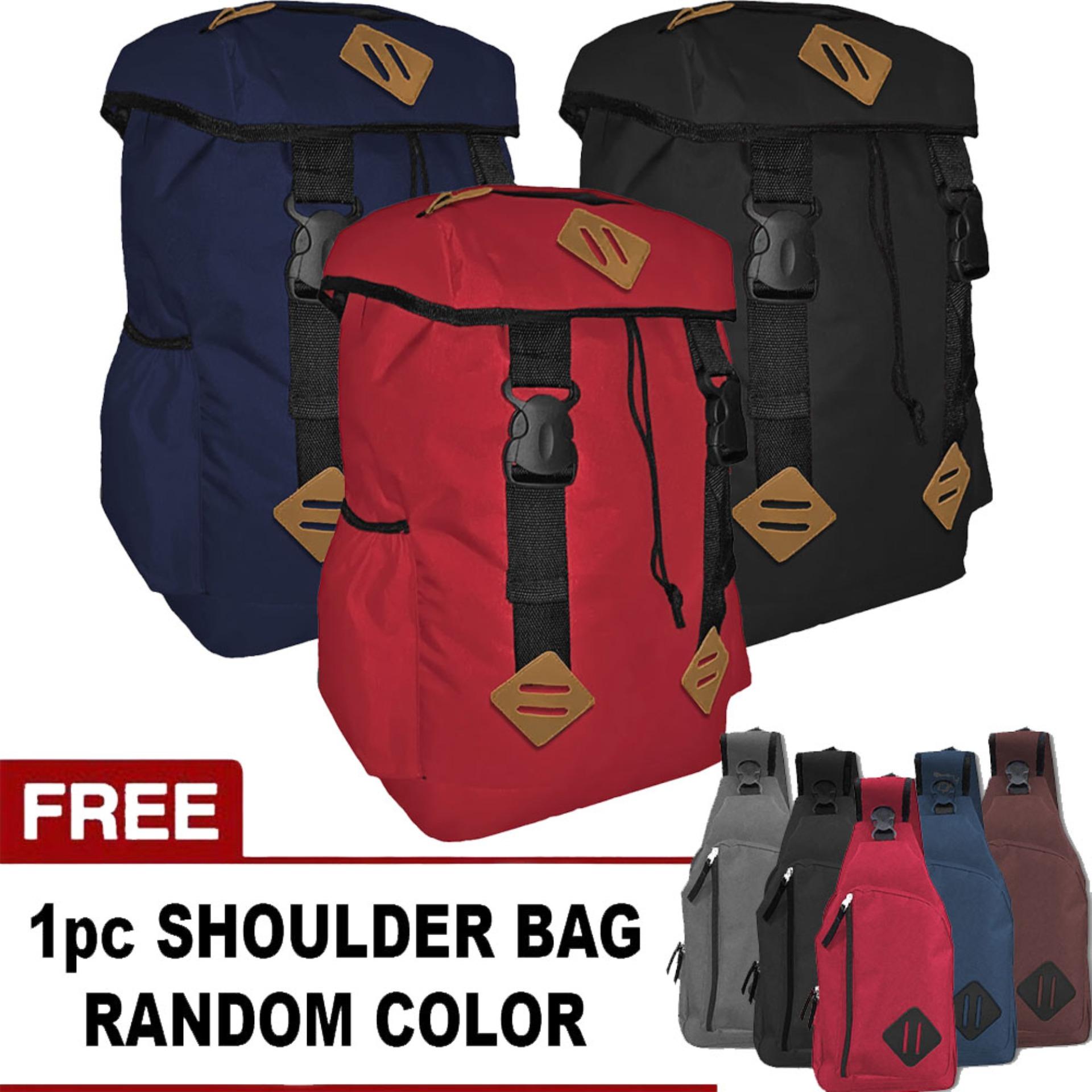 BUNDLE - 1 Enigmatic Laptop Backpack Up To 14 Inchi + FREE 1 Pentagon Shoulder Bag Random / Tas Ransel / Tas Laptop / Tas Pria / Tas Wanita / Tas Sekolah / Tas Punggung