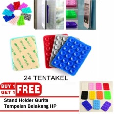 Buy 1 Get 1 Tempelan Belakang HP Stand Holder Gurita Universal 24 Tentakel Perekat Handphone