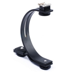 C-shape Bracket untuk Flash LED Video Light DC DSLR SLR Kamera Mini Camcorder-Intl