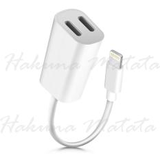 Cable Dual Lightning Audio plus Charge Adapter iPhone X / 7 / 7 Plus / 8 / 8 / Plus