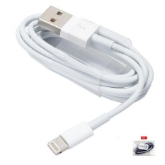 Cable Lightning - Kabel Data Lightning for iPhone 5/5c/5s/iPad Mini - Putih + Free Ikat Rambut Polkadope - 1 Pcs