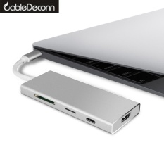CableDeconn USB Tipe-c HUB Adaptor HDMI 4 K Thunderbolt 3 Multiport3 Port USB3.0 Usb C 3.1 Charge TF Sd Kartu 7in1 Kabel untuk MacBook Pro 2017-Intl