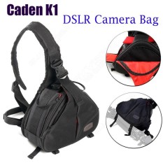 CADEN K1 Kasual DSLR Tahan Air Tas Kamera Case Hitam-Intl