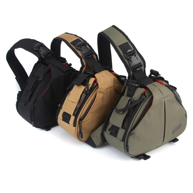 CADEN K1 Tahan Air Fashion Kasual DSLR Case Kamera Bahu Tas Tas Kurir For Canon Nikon Sony Dril-Internasional