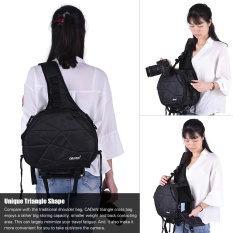 CADEN K2 Segitiga DSLR Kamera Tas Silang Sling Pembawa Kasus Anti Guncangan Anti-Air dengan Tripod Penahan untuk Canon Nikon Sony Olympus PENTAX-Internasional