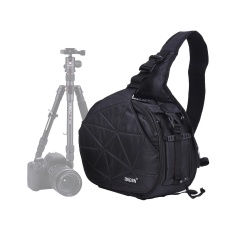 CADEN K2 Segitiga DSLR Kamera Tas Silang Sling Pembawa Kasus Anti Guncangan Anti-Air dengan Tripod Penahan untuk Canon Nikon Sony Olympus PENTAX-Internasional
