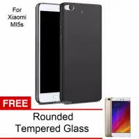 Calandiva 360 Degree Protection Slim Hardcase Premium Quality Grade A for Xiaomi MI 5s - Hitam + Rounded Tempered Glass