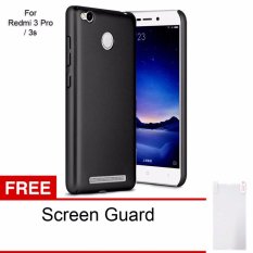 Calandiva 360 Degree Protection Slim HardCase Premium Quality Grade A for Xiaomi Redmi 3 Pro , Redmi 3s (sama ukuran) - Hitam + Gratis Screenguard