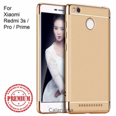 Calandiva Premium Quality Elegance Protection Hardcase for Xiaomi Redmi 3 Pro, Redmi 3S 5.0 Inch (sama ukuran) - Gold