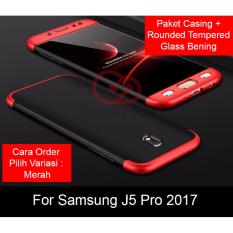 Calandiva Premium Front Back 360 Degree Full Protection Case Quality Grade A for Samsung Galaxy J5 PRO 2017 ( J530 ) + Tempered Glass 2.5D Bening