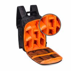 Ransel Kamera DSLR SLR Tas Kamera Tahan Air Case untuk Canon, Nikon, Sony, Olympus Samsung, Panasonic, kamera Pentax (Orange) 13.3