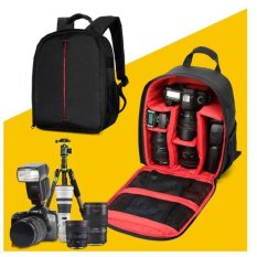 Tas Kamera Backpack Waterproof DSLR Case dengan Carabiner untuk Canon Merah-Intl