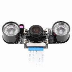 Modul Kamera untuk Raspberry Pi 3/2/B Wide Angle Fisheye Lens dengan Fill Light-Intl