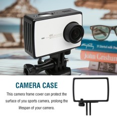 Duoqiao Kamera Pelindung Bingkai Kemasan untuk Yi II 4 K Kamera (Hitam)-Internasional(Black)