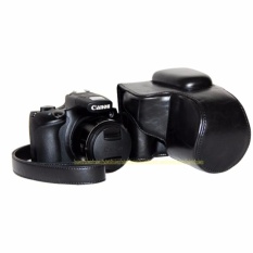 Kamera PU Kulit Case Casing Cover untuk Canon PowerShot SX60HS WithStrap-Intl