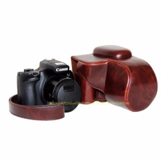 Kamera PU Kulit Case Casing Cover untuk Canon PowerShot SX60HS WithStrap-Intl