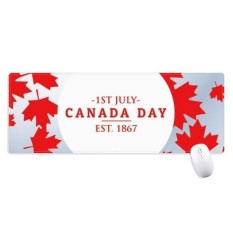Canada Day 4th Juli Est 1867 Maple Daun Non-slip Alas Mouse Besar Diperpanjang Permainan Kantor Titched Tepi Komputer alas Hadiah-Internasional