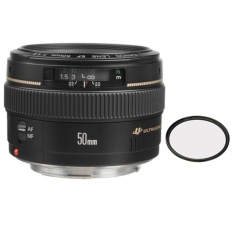 Canon EF 50mm F/1.4 USM Lens dengan B + W 58mm NANO UV Bundel-Intl