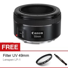 Canon EF 50mm f/1.8 STM Lens - Free UV Filter 49mm + Lenspen