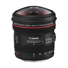 Canon EF 8-15Mm F-4L Fisheye USM Lensa Kamera - Black