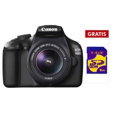 Canon EOS 1100DC - Lens Kit 18-55mm - 12.2 MP - Hitam + Memori Vgen 8 GB