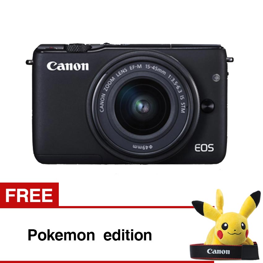 Canon EOS M10 Black with EF-M15-45mm Gratis Pokemon Edition
