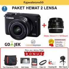 Canon EOS M10 Kit 15-45mm & Meike 35mm F1.7 - Free Aksessories Kamera