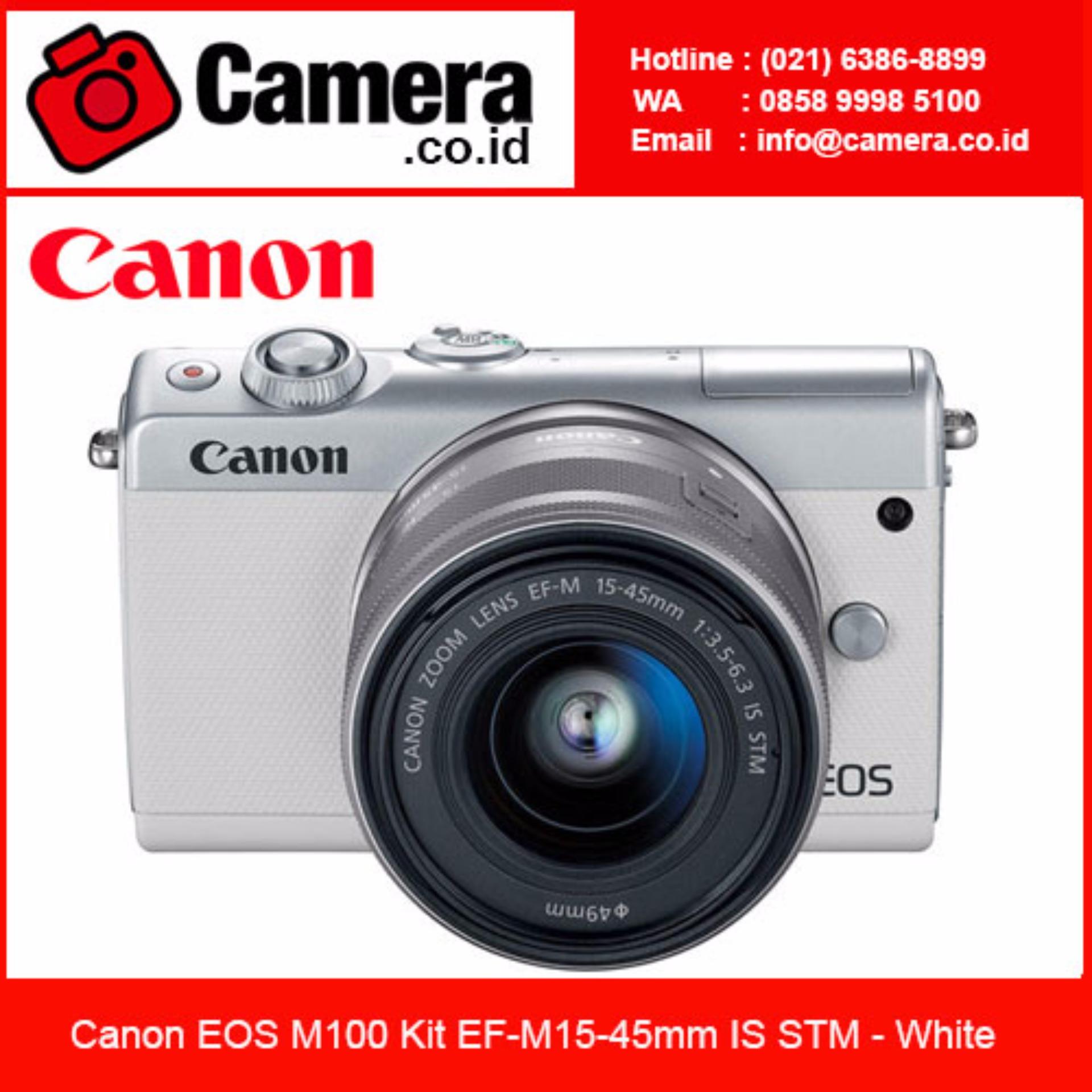 Canon EOS M100 Kit 15-45mm Kamera Mirrorless - White