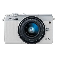 Canon EOS M100 Kamera Mirrorless W/15-45 Mm Lensa-Wi-fi, Bluetooth, dan Pengaktif NFC (Putih)-Intl