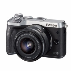 Canon EOS M6 Kit 15-45mm - Silver - Kamera Mirrorless