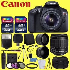Canon EOS Rebel T6 Kamera SLR Digital dengan 18-55 Mm EF-S F/3.5-5.6 IS II Lensa + 58 Mm Lensa Sudut Lebar + 2x Lensa Telefoto + Flash + 48 GB SD Kartu Memori + UV Perlengkapan Filter + Tripod + penuh Aksesori Bundle-Intl
