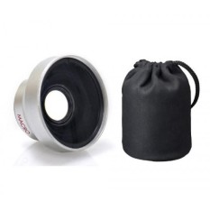 Canon Tinggi Definisi 0.45X Lebar Sudut Lensa dengan Macro 37 Mm, (Alternatif Lebih Jauh untuk WD-H37) + Nwv Direct Serat Mikro Pembersih Kain-Internasional