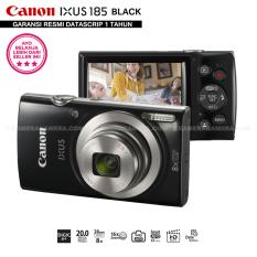 Canon IXUS 185 BLACK - Pocket Camera 20 MP 28mm Wide 8x Optical Zoom (Resmi Datascrip)