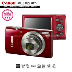 Canon IXUS 185 RED - Pocket Camera 20 MP 28mm Wide 8x Optical Zoom (Resmi Datascrip)