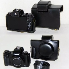Canon PowerShot G5X Digital Kamera Pu Leathercamerabag (Hitam) (Luar Negeri)-Intl