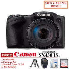Canon PowerShot SX430 IS - WiFi 20MP 45x Optical Zoom (Resmi) + SanDisk Ultra 16gb + Cleaning Kit + Tas Kamera (RESMI)