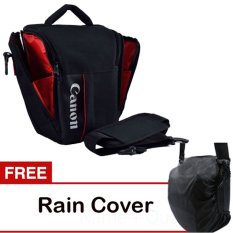 Canon Tas Kamera Canon Hitam-Gratis Rain Cover