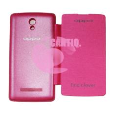 Cantiq Oppo Find Clover R815 Flip Cover Kulit Hardcase / Leather Cover / Sarung Handphone / Sarung Case / Flipcover Oppo R815 - Pink