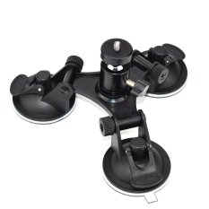 CANTON DEAL Rotation Ball Head Mount Triple Sucker Suction Cup Stand untuk GOPRO HERO 5 4 3 + Xiaomi Yi Sj4000 Action Camera-Intl