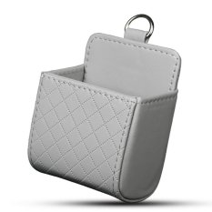 Car Air Vent Outlet Telepon Pocket Storage Box Organizer Tas Bekas Pouch Grey 9*8.5*4.5 Cm -Intl