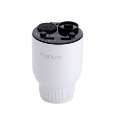 Mobil Listrik Perangkat Mobil Aromaterapi Cup Sebagai Pembersih Udara Freshener Dukungan 2 USB Charge Warna: Putih-Intl