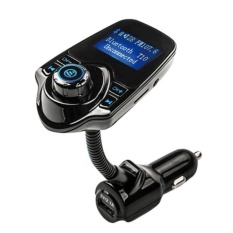 Mobil Kit Bluetooth Nirkabel Lepas Genggam FM Transmitter MP3 Pemain LCD USB Modulator-Intl