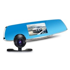 Mobil Kamera Video. 4.3-Inch Full HD 1080 P LCD TFT 170 DegreeUltraWide Angle Lens Auto Mobil DVR Rearview Mirror VehicleVideoRecorder Kamera CAM-Intl