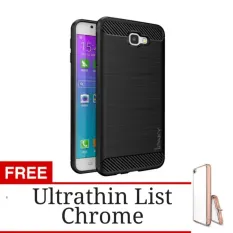 Carbon ipaky Terbaru Back Case for Samsung J5 Prime + Gratis Ultrathin Shining - Black